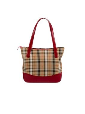 Burberry Leather / Canvas Tote